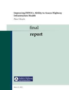 Microsoft Word - FHWA_Infra_Health_Phase_I_Final_Report.DOCX