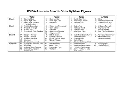 DVIDA American Smooth Silver Syllabus Figures