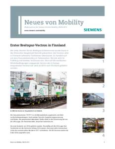 Medienservice von Siemens Mobility | : Erster Breitspur-Vectron in Finnland