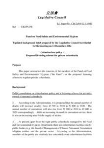 立法會 Legislative Council LC Paper No. CB[removed]Ref  : CB2/PL/FE