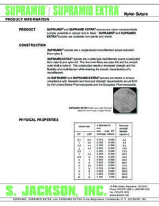 SUPRAMID / SUPRAMID EXTRA ® ®  PRODUCT INFORMATION