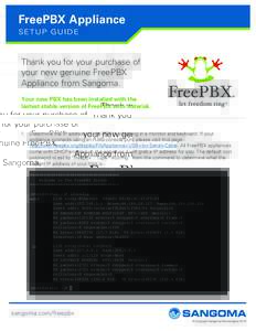 FreePBX Appliance Setup Guide-Sangoma v03