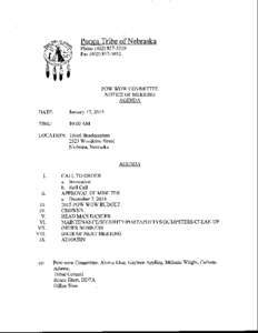 Ponca Tribe of Nebraska Phone[removed]Fax[removed]POW WOW COMMITTEE NOTICE OF MEETING