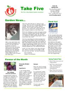 Take Five The Five A Day Market Garden newsletter Issue 43 Spring 2016 Five A Day Market Garden