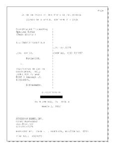 Page 1 SUPERIOR COURT IN THE STATE OF CALIFORNIA COUNTY OF ALAMEDA, NORTHERN DIVISION Coordinated Proceeding Special Title