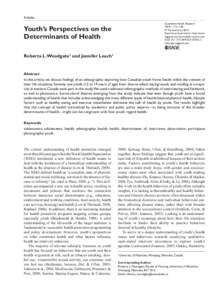 Articles Qualitative Health Research[removed]­–1182 © The Author(s[removed]Reprints and permission: http://www. sagepub.com/journalsPermissions.nav