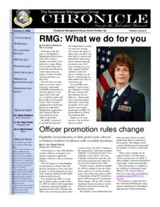 The Readiness Management Group  chronicle News for the Individual Reservist Readiness Management Group, Warner Robins, GA