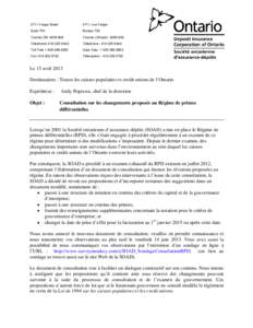 Microsoft Word - Lettre consultation sur les changements au RPD le 15 avril 2013.doc