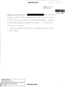 Memorandum from Dell Bragan Re: Political Unrest in Bolivia, August 3, 1971