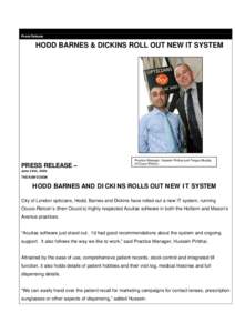 Press Release  HODD BARNES & DICKINS ROLL OUT NEW IT SYSTEM PRESS RELEASE –