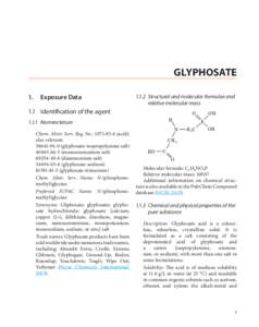 GLYPHOSATE 1.	 Exposure Data 1.1.2	 Structural and molecular formulae and relative molecular mass