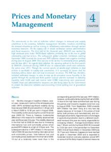 Prices and Monetary Management 4  CHAPTER