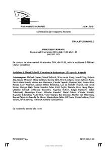 [removed]PARLAMENTO EUROPEO Commissione per i trasporti e il turismo  TRAN_PV(2014)0930_2