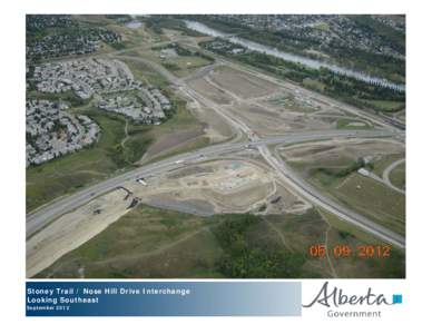 Stoney Trail / Nose Hill Drive Interchange Looking Southeast September 2012 