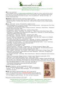 Puppetry Museum Newsletter Vd Information about our international puppetry and object theatre collection, publications and activities Welcome, website and matters of interest News (recent acquisitions) On our bilingual w