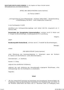 1 von 4  WICHTIGER RECHTLICHER HINWEIS: Für die Angaben auf dieser Website besteht Haftungsausschluss und Urheberrechtsschutz.  URTEIL DES GERICHTSHOFES (Vierte Kammer)