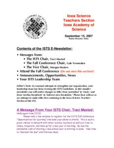 United States / Education / Academia / Science education / National Science Teachers Association / Iowa