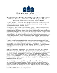 Microsoft Word - NMC Social Dashboard Report Press Release FY 2014 vFINAL