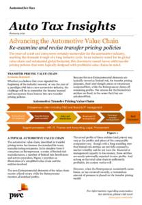 Automotive Tax  Auto Tax Insights JanuaryAdvancing the Automotive Value Chain