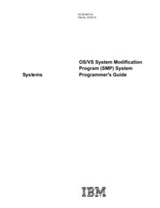 GC28File No. S370-37 Systems  OS/VS System Modification