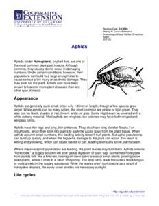 Revision Date: [removed]Dewey M. Caron, Extension Entomologist Derby Walker, Extension Agent ENT-20