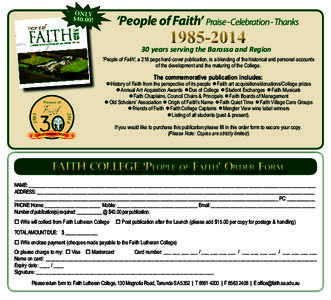 ONLY $40.00! ‘People of Faith’ Praise - Celebration - Thanks