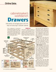 cabinetmaker’s workbench Drawers  Add plenty of storage space with this