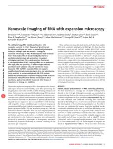 Articles  Nanoscale imaging of RNA with expansion microscopy © 2016 Nature America, Inc. All rights reserved.