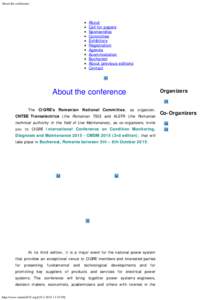 About the conference    About Call for papers