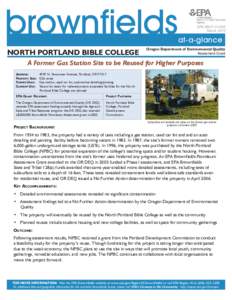 North Portland Bible College – A Former Gas Station Site to be Reused for Higher Purposes