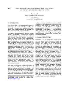 “Evaluation of a Two Dimensional Alberta Hail Growth Model Using Severe Hail Proximity Soundings in the United States”