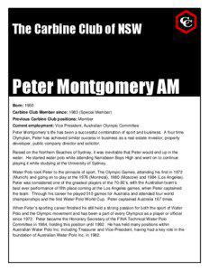 The Carbine Club of NSW  Peter Montgomery AM