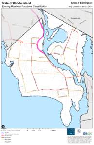 State of Rhode Island  Town of Barrington Existing Roadway Functional Classification