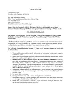 Sustainability / Water supply / Water treatment / Clarkdale /  Arizona / Clarkdale / Outdoor water-use restriction / Water crisis / Reclaimed water / Environment / Water / Water conservation