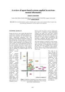 A review of agent-based systems applied in environmental informatics