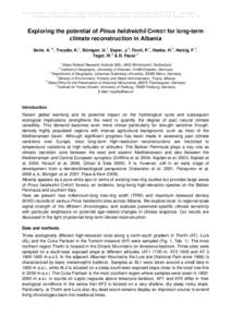 Biota / Paleoclimatology / Pinus / Dendroclimatology / Dendrochronology / Bosnian Pine / Pinus nigra / Proxy / Climate / Flora / Botany / Dendrology