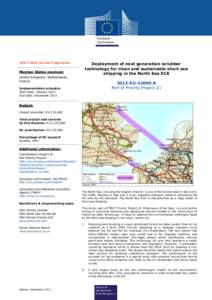 TEN-T Multi-Annual Programme  Deployment of next generation scrubber technology for clean and sustainable short sea shipping in the North Sea ECA