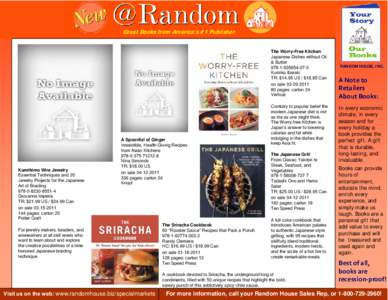 Great Books from America’s #1 Publisher  The Worry-Free Kitchen Japanese Dishes without Oil & Butter[removed]0