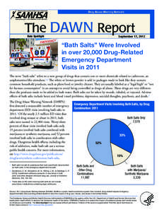 Drug Abuse Warning Network  The DAWN Report Data Spotlight  September 17, 2013