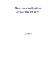Clare Local Authorities Annual Report 2011