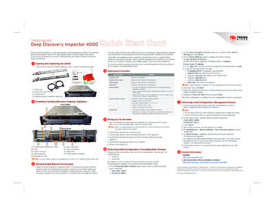 TREND MICRO  TM Deep Discovery Inspector 4000 Deep Discovery Inspector is a third-generation threat management solution that delivers