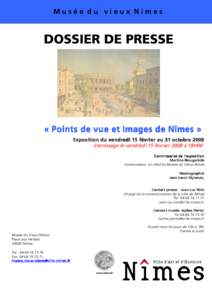 Musée du vieux Nimes  DOSSIER DE PRESSE