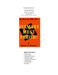 Germany / Anti-German sentiment / Racism / Germany Must Perish! / Nazi propaganda / Pan-Germanism / Germans / Nazism / Treaty of Versailles / Nazi Germany / Nationalism / Europe