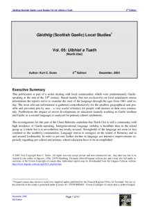 2nd Edition  Gàidhlig (Scottish Gaelic) Local Studies Vol. 05: Uibhist a Tuath