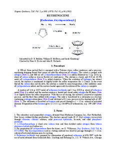 Transition metals / Metallocenes / Ruthenium compounds / Ruthenium / Ruthenocene / Sodium cyclopentadienide / Cyclopentadiene / Ferrocene / Hydride / Chemistry / Chemical elements / Noble metals