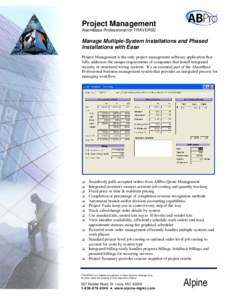 Job costing / management accounting / Project management