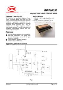 BIPF60030 BYD Microelectronics Co., Ltd. Integrated Power Factor Correction Module  General Description