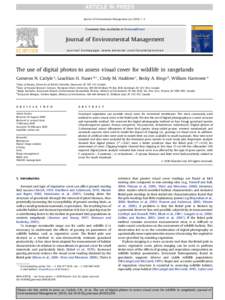 The use of digital photos to assess visual cover for wildlife in rangelands