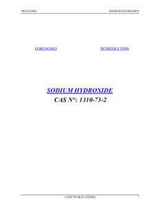 OECD SIDS  SODIUM HYDROXIDE