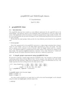 graphBAM and MultiGraph classes. N. Gopalakrishnan April 11, [removed]